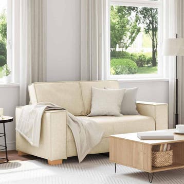 vidaXL 2-zitsbank Linnen 160x78x84 cm, Verzenden, Minder dan 150 cm, Stof, Nieuw