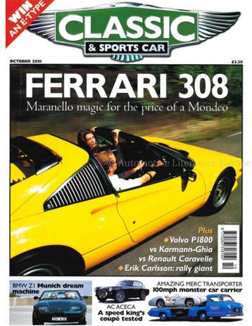 2001 CLASSIC AND SPORTSCAR MAGAZINE (10) OKTOBER ENGELS, Nieuw, Author