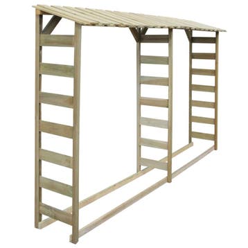 vidaXL Haardhoutopslag dubbel 300x44x176 cm geïmpregneerd, Huis en Inrichting, Haarden, Verzenden, Nieuw
