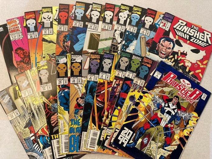 The Punisher 2099 & War Zone. 23 Comics in range # 1 to 30 +, Boeken, Strips | Comics