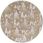 Onderbord Houtlook Rond Wit Winter Ho ho ho, Ophalen of Verzenden, Nieuw