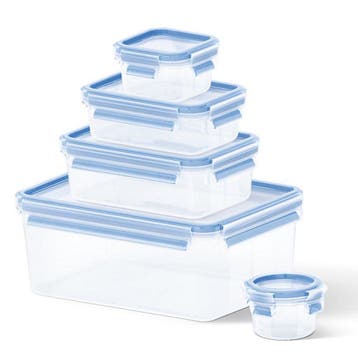 MasterSeal Vershoudbakjes - 5-delig Blauw, Nieuw