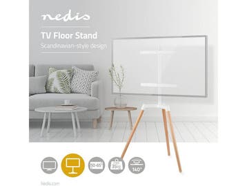 Nedis TVSM7060WT - Tripod TV-vloerstandaard - Scandinavisch, Verzenden, Zo goed als nieuw