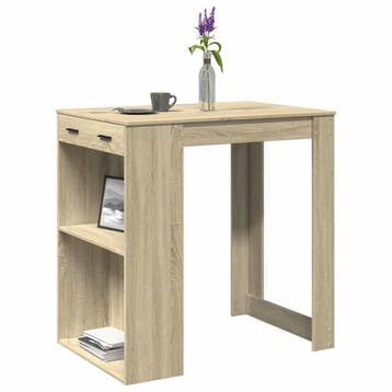 vidaXL Bartafel 102x70x103,5 cm bewerkt hout sonoma, Huis en Inrichting, Verzenden, Nieuw