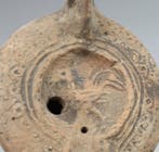 Oud-Romeins Terracotta Olielamp met een afbeelding van een