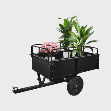 Zware Stalen Kipkar Tuinaanhanger 15 Cu. Ft. / 750 Lbs - Voo, Verzenden, Nieuw