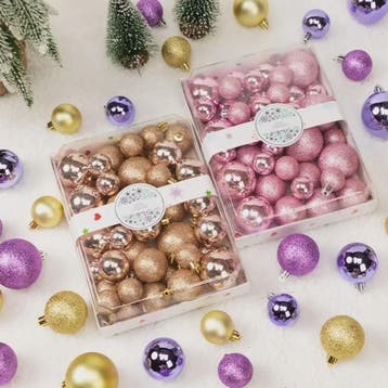 44x Kerstballen Set - Gemengde Maten 3cm/4cm - 7 Kleuren - P, Diversen, Kerst, Verzenden, Nieuw