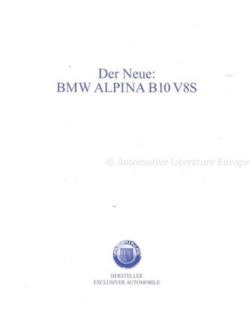 2002 BMW ALPINA RANGE BROCHURE DUITS, Boeken, Nieuw, Author