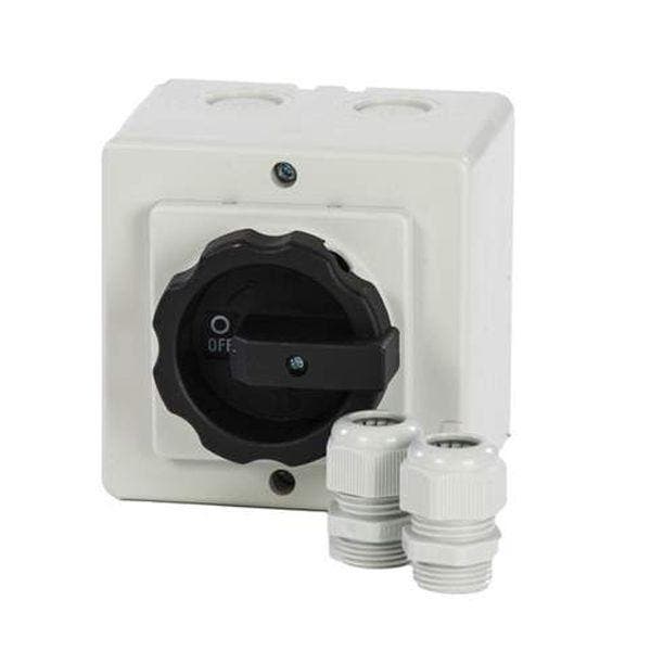 Sontheimer werkschakelaar 4-polig 25A - IP65 met 2x M20 wart, Doe-het-zelf en Verbouw, Verwarming en Radiatoren, Verzenden