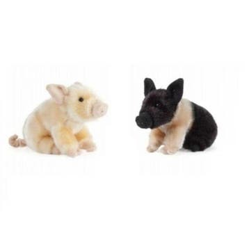 Set van 2 pluche varkens knuffels - 20 cm - biggen, Verzenden, Nieuw