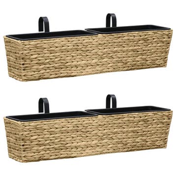 vidaXL Plantenbakken 2 st waterhyacint, Overige materialen, Minder dan 30 cm, Verzenden, Nieuw