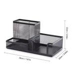 Metalen Gaas Pennenhouder 3 Vakken Bureau Organizer Compact, Verzenden, Nieuw