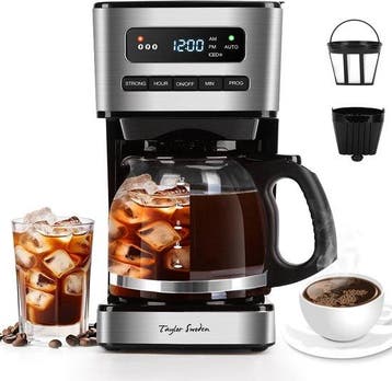 Koffiezetapparaat - filterkoffie - Glazen pot - RVS - 1,8L -, Verzenden, Zo goed als nieuw