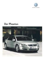 2005 VOLKSWAGEN PHAETON BROCHURE DUITS, Nieuw, Volkswagen, Author