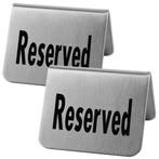 GGM Gastro | (6 stuks) Tafelbordje - Reserved - RVS - |, Huis en Inrichting, Verzenden, Nieuw, Effen, Bord(en)