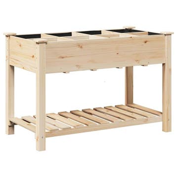 Bloembak met plank - 115cm | Laatste Stuk! - 59% Korting, Gebruikt, 100 cm of meer, Balkon, Ophalen of Verzenden
