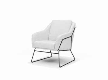 Fauteuil Grace - eetkamerstoelen - Wit, Nieuw, Wit, Stof