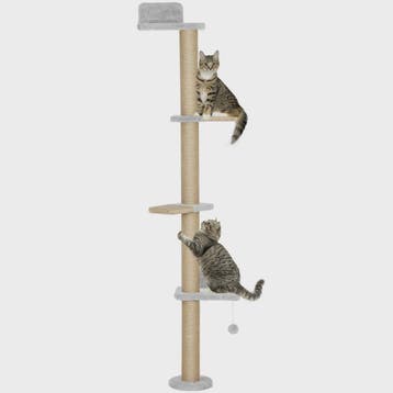 Pawhut 5-Niveaus Klimpaal voor Katten - Wandmontage, Krabpaa, Dieren en Toebehoren, Verzenden, Nieuw