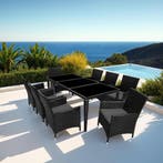 Aluminium wicker zitgroep Menorca 8+1 met beschermhoes - zwa, Tuin en Terras, Tuinsets en Loungesets, Verzenden, Nieuw