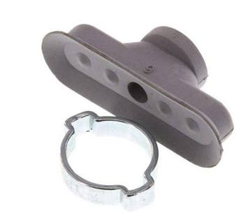 36x12mm Ovaal vlak NBR Grijs Vacuümzuignap Slag 2mm Oorklem, Verzenden, Nieuw