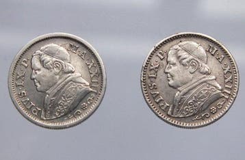 Italië, Pauselijke Staat Pio IX. coppia di 10 soldi 1868