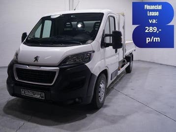 Peugeot Boxer 2.0 HDI 130 pk L4 Kipper Airco, Navi, Stof, Gebruikt, Euro 6, Wit