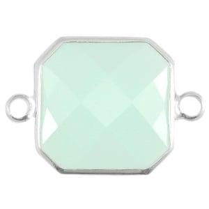 1 x Crystal glas tussenstuk vierkant 16 x 16 mm – gat ca.., Ophalen of Verzenden, Nieuw, Tussenstuk of Tussenkraal