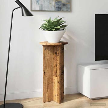 vidaXL Plantenstandaard 2 st Oud hout 29,5 x 29,5 x 60 cm, Verzenden, Nieuw