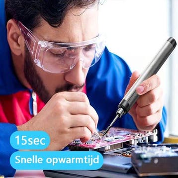 2dekans | Tech Essentials Draadloze Soldeerbout - 8W - USB-C, Ophalen of Verzenden, Zo goed als nieuw