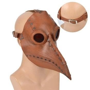 Pestdokter masker (leather look bruin / steampunk style), Verzenden, Nieuw