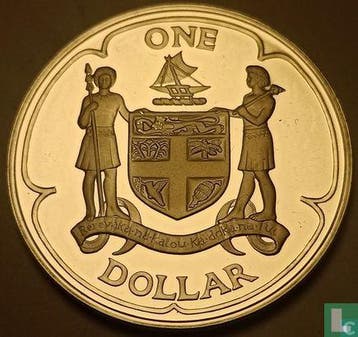 Fiji 1 dollar 1976 (PROOF), Verzenden, Losse munt, Goud