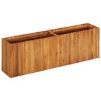 vidaXL Plantenbak verhoogd 150x30x50 cm massief acaciahout, 100 cm of meer, Verzenden, Nieuw, Hout