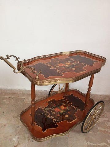 Serveerwagen - Hout, Metaal - Barwagen