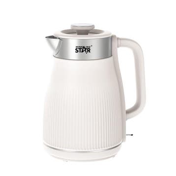 Winning Star St-6022 Waterkoker 1.8 Liter 1500w  Wit, Witgoed en Apparatuur, Waterkokers, Ophalen of Verzenden, Nieuw