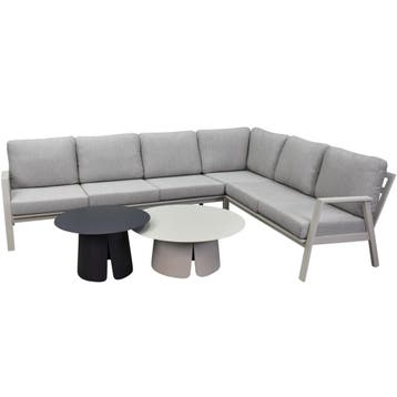 Barolo hoek loungeset 9 delig verstelbaar aluminium latte, Tuin en Terras, Ophalen of Verzenden, Nieuw, Aluminium