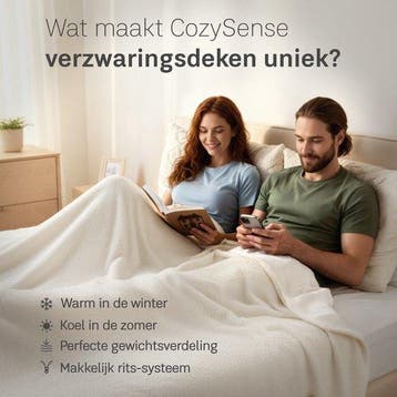 2dekans | CozySense® Verzwaringsdeken 13kg - 200x200cm -, Ophalen of Verzenden, Gebruikt