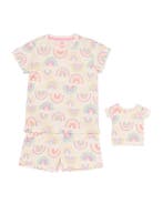 HEMA Kindershortama regenboog met poppenpyjama multi, Verzenden, Nieuw