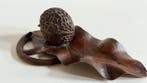 Inktpot - Antique Inkwell, Carved Wood, Early 20th Century