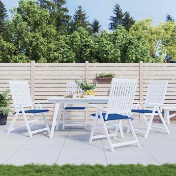 vidaXL Tuinstoelkussens 4 st 50x50x3 cm oxford stof, Verzenden, Nieuw, Blauw