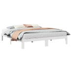 vidaXL Bedframe zonder matras massief grenenhout wit 160x200, Huis en Inrichting, Slaapkamer | Bedden, Verzenden, Wit, 200 cm