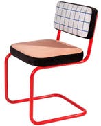 Seletti - Hello Again - Stoel - Superchair Blue Grid - Hout,