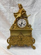 Figurale pendule - Antiek - Verguld brons - 1800-1850