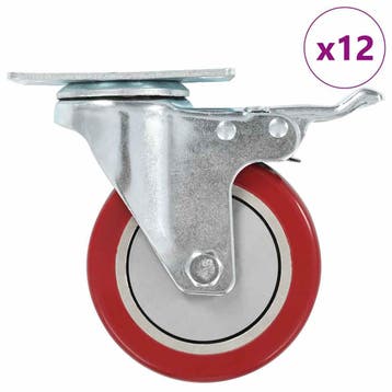 vidaXL Zwenkwielen 12 st 100 mm, Verzenden