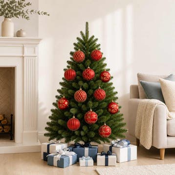 vidaXL Kerstbalset XL 12 st Rood en Goud 10 cm Polystyreen, Verzenden, Nieuw