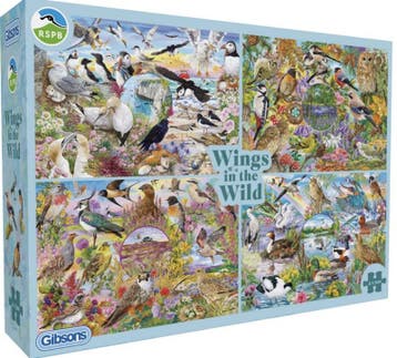 Grote Collectie Gibsons Puzzelboxen met 4x500 stukjes, 500 t/m 1500 stukjes, Nieuw, Legpuzzel