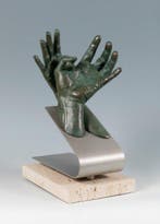Lorenzo Quinn (1966) - Contigo / With You - escultura resina, Antiek en Kunst