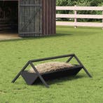 vidaXL Voederbak voor vee Zwart 111 x 76 x 38 cm Koudgewalst, Verzenden, Nieuw