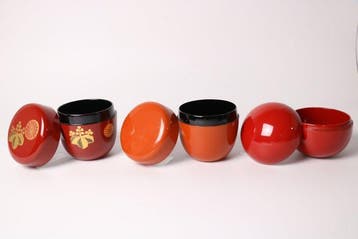Theekistje / doosje (3) - Hout - Kiri & Kiku Gouden Kresten