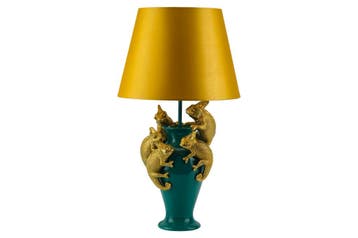 Tafellamp CHAMELEON 55 cm groen goud geel kap - 48027, Ophalen of Verzenden, Nieuw