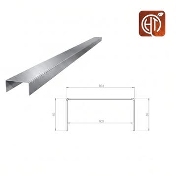 Verzinkt staal u-profiel 100x10,4x5cm, Overige materialen, 100 tot 200 cm, Nieuw, Minder dan 25 cm